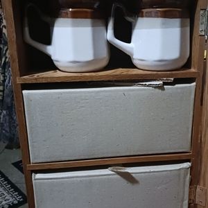 Vintage Coffee Hutch with coffee cups (New)